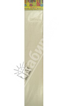Krepp papír (fehér gyöngyház, 50x250 cm) (28592/10)