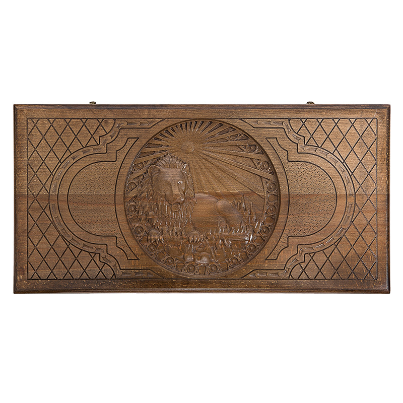 Backgammon carved Ustyan Zodiac Leo