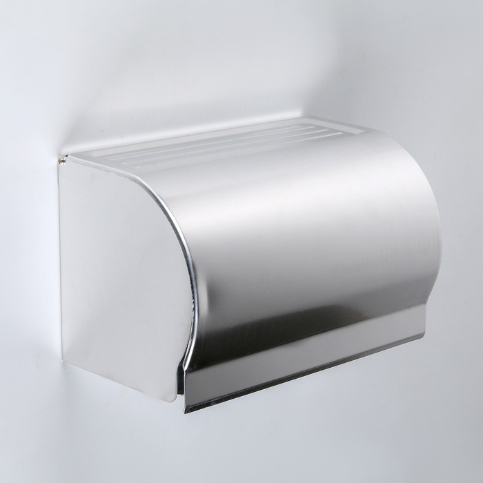 Toilet roll holder 20.5 x 12 x 12.6 cm, without sleeve, stainless steel