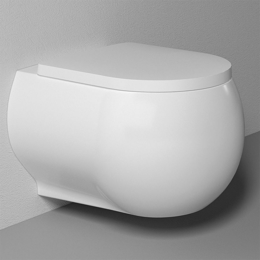 Væghængt toilet uden kant med bidetfunktion med mikrolift-sæde Bien Flash FLKA052N1VP1W3000