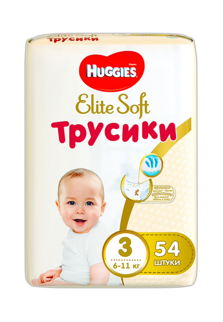 Huggies Elite Soft-Höschen, 3 (6-11 kg), 54-tlg. Umarmungen