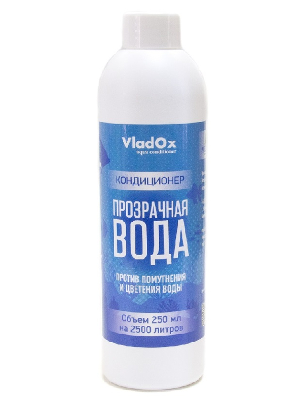 Moyens Vladox Clear water 83181 - Moyens pour purifier l'eau d'aquarium à base de coagulants 250ml par 2500l