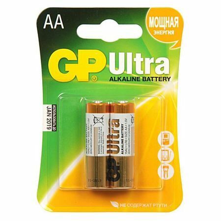 AA Batteri GP Ultra Alkaline 15AU LR6, 2 st.