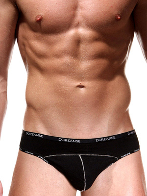Doreanse Naked Summer Men's Thongs Black 1216c01