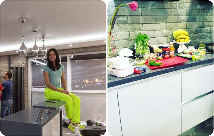 As primeiras fotos do apartamento de dois andares da famosa Christina da série de TV " Univer" - Nastasya Samburskaya