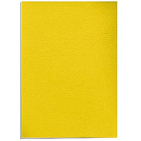 Delta A4-omslagen, leer reliëf, geel, 100 stuks