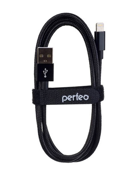 Priedas „Perfeo USB“ - „Lightning 1m Black“ I4303