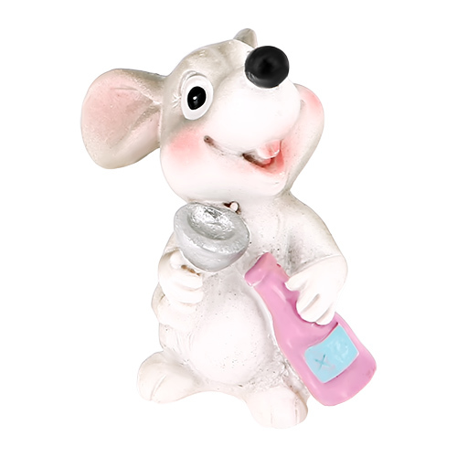Figurka dekoracyjna ARTS Szczur z butelką i kieliszkiem