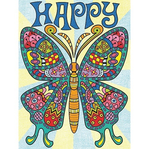 Komplet za barvanje Mere art. DMS-73-91496 Vzorec metulj (svinčnik) 23x33 cm