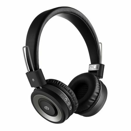 Hörlurar med mikrofon DIGMA BT-11, Bluetooth, on-ear, svart [l100bt]