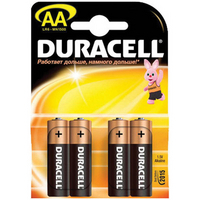 Prstové baterie Duracell Basic AA LR6, 4 kusy