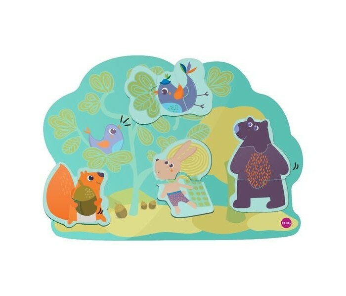 Drevená hračka Oribel Vertiplay Magnetické puzzle Hoppy králik a jeho priatelia