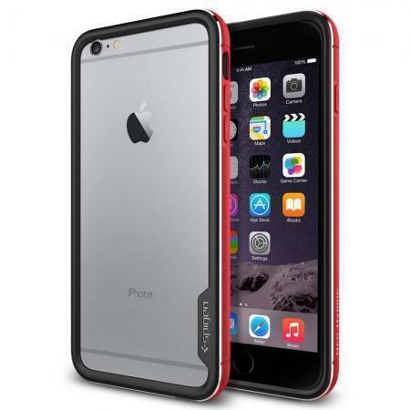 Kovové nárazníkové puzdro Spigen Neo Hybrid EX pre Apple iPhone 6 Plus / 6S Plus (kovová červená) SGP11194