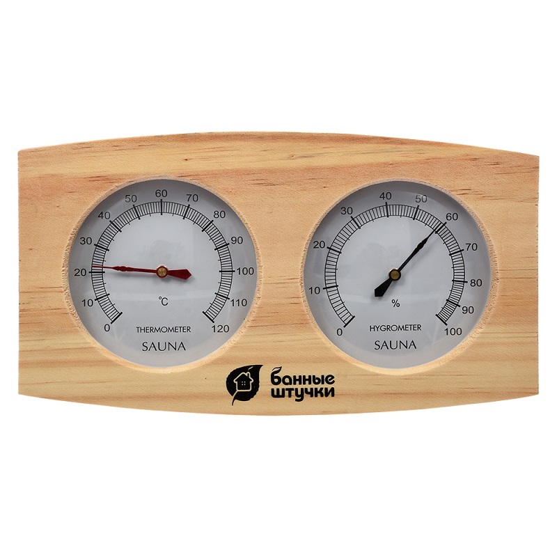 Thermohygrometer voor baden en sauna's Badstation 24,5 * 13,5 * 3cm 18024