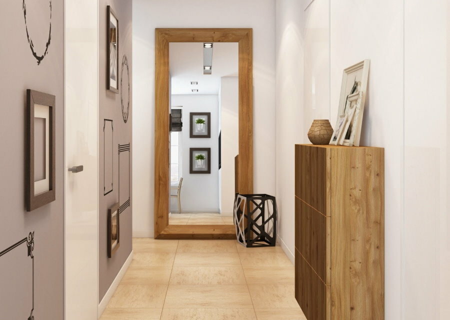 Pavimento in ceramica in un corridoio moderno