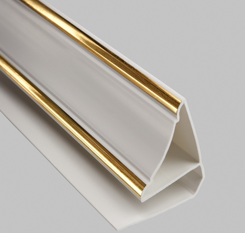 PVC fillets have special profile shapes and are often used for finishing stretch ceilings