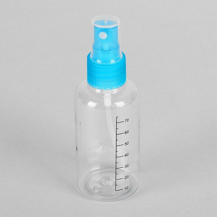 Flacone di conservazione con flacone spray e scala graduata, 75ml, colore MIX