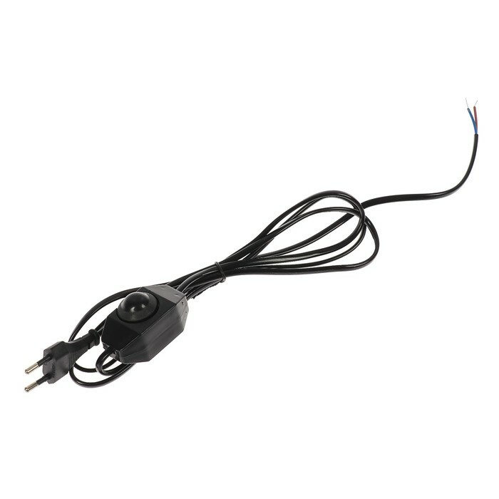 Cable TUNDRA, V3, con enchufe para aplique, regulable, 1,5 m, negro