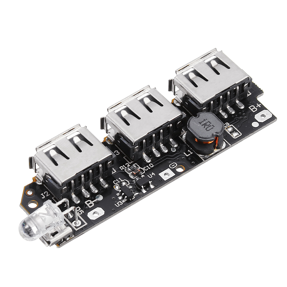 5V 2.1A 3 st USB Boost strömförsörjningsmodul för DIY Power Bank litiumbatteri