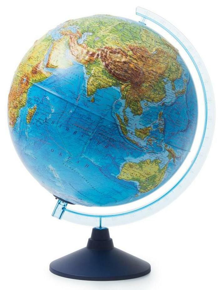 Relevo físico e político da Globe Interactive com luz de fundo (baterias) INT13200291 # e # quot; 32 cm
