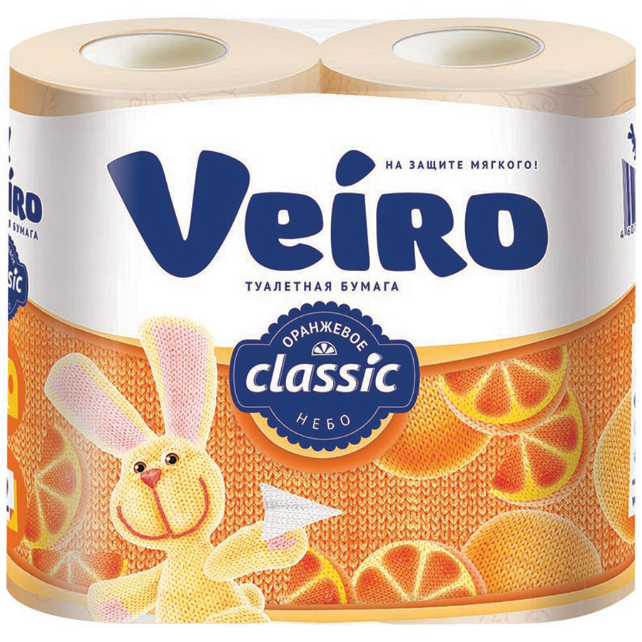 Papel higiénico Veiro Classic Orange sky 2 capas 4 rollos