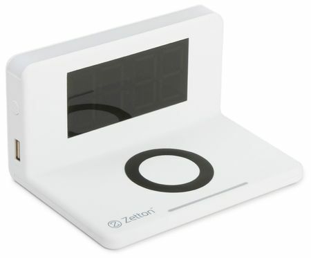 Zetton bežični punjač sa satom i alarmom u bijeloj boji (ZTSY-W0241QI10WACWRU)