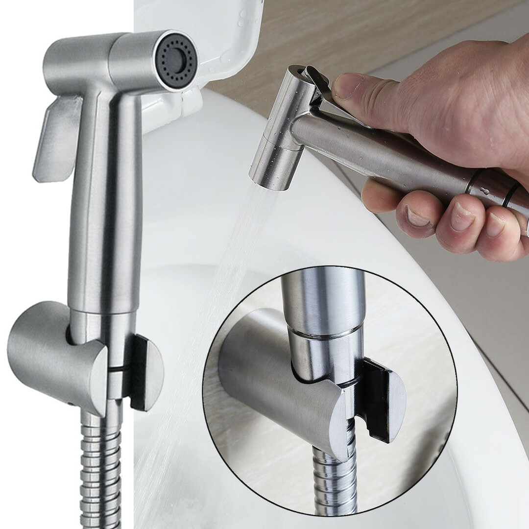 Kartáčovaný nerezový ruční ruční bidetový sprchový set Sprchový set WC Shattaf postřikovací sprchový set Bidetový faucet