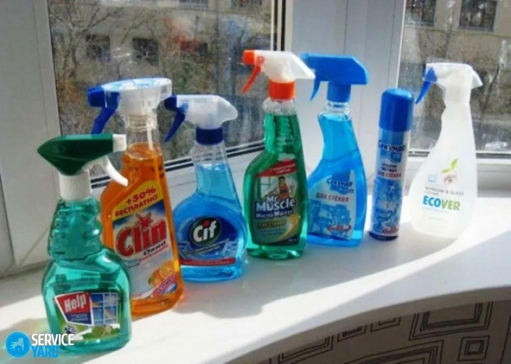 Washing agent for windows