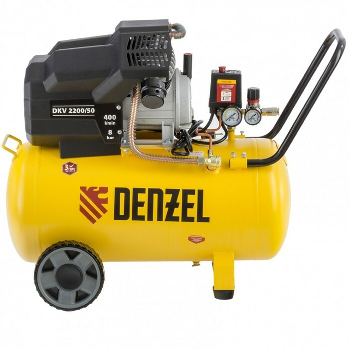Compresor de aire Denzel DKV2200 / 50 58083, 400 l / min, 50 l, transmisión directa, aceite