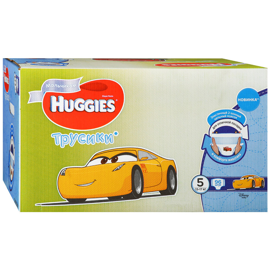 Huggies Disney 5 pelene gaćice za dječake (13-1 7 kg, 96 komada)