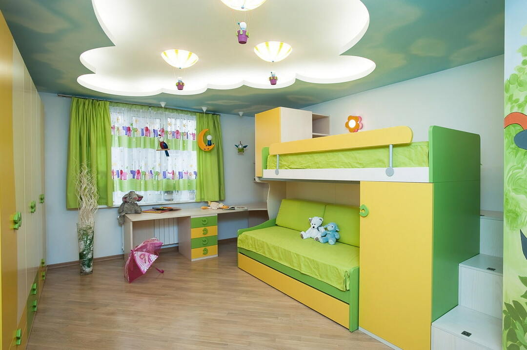 Kombinirani strop v otroški sobi
