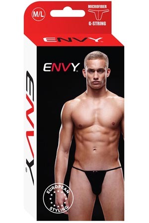 Thin men's thongs in black ENVY E021-BLKLXL black