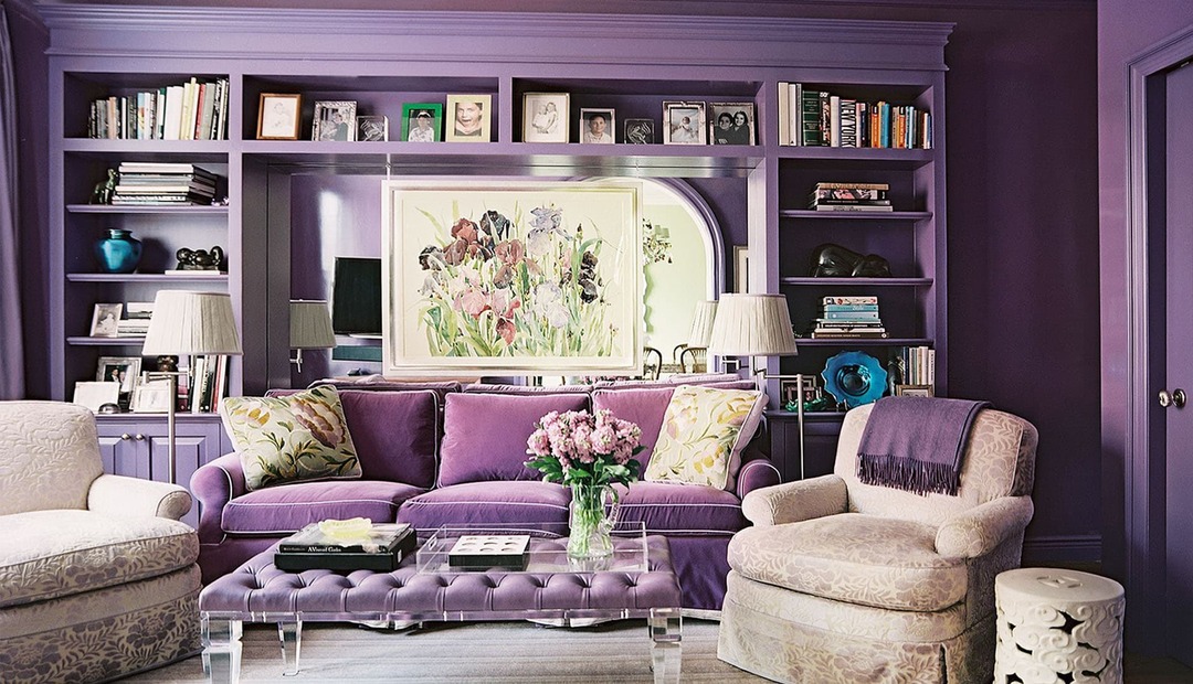 fialová obývačka
