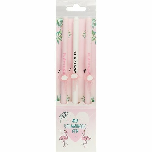 Conjunto de canetas My flamingo pen (3pcs) (caixa de PVC)
