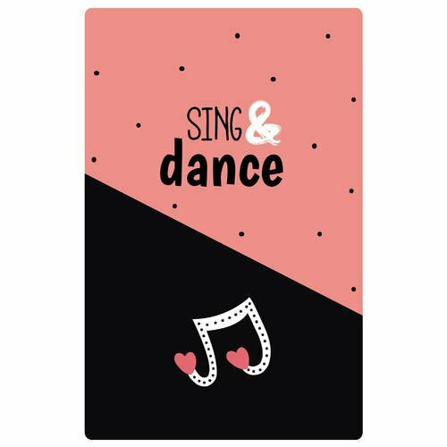 Unlined notepad # and # quot; Sing # and # dance # and # quot; A5, 32 sheets