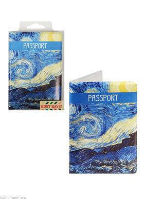 Pasaport kılıfı Vincent Van Gogh Yıldızlı gece (PVC kutu)