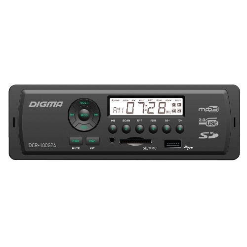 Grabador de cinta de autorradio DIGMA DCR-100G24