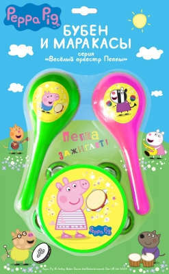 Toy, ТМ Peppa Pig, Set of Tambourines and Maracas " in blister