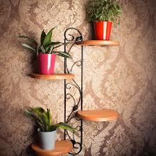 Shelf for flowers on the wall