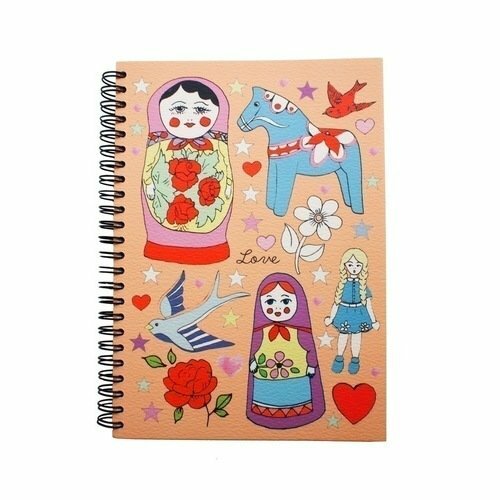 Unlined notepad # and # quot; Russian Doll # and # quot; A5