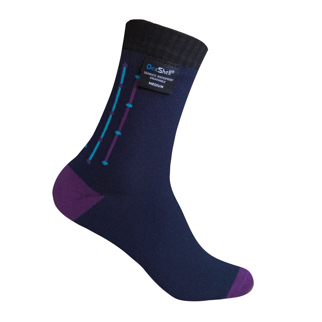 DexShell Waterproof Ultra Flex Socks Navy 2018 blå / lila, storlek 39-42