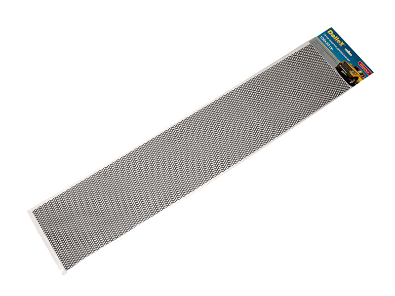 Rejilla de aluminio DOLLEX cara radiador 100x20cm malla negra 15x6,5mm