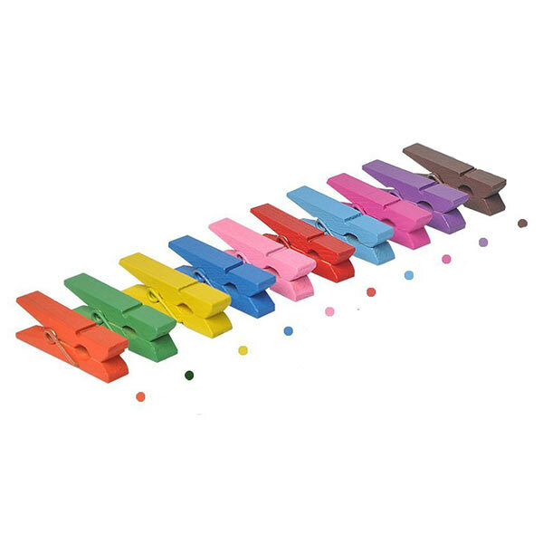 Stuks Kleurrijke Houten Wasknijpers Duurzame Fotopapier Peg Pin Craft Clips