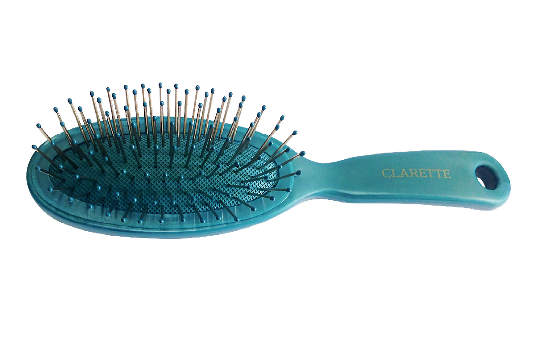 Hair brush CLARETTE small massage with metal teeth