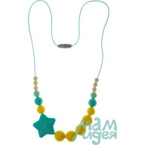 Silicone beads Mamidea Aurora (turquoise yellow) (mi-012004)