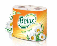 Toaletný papier Belux dvojvrstvový (biely), 4 rolky