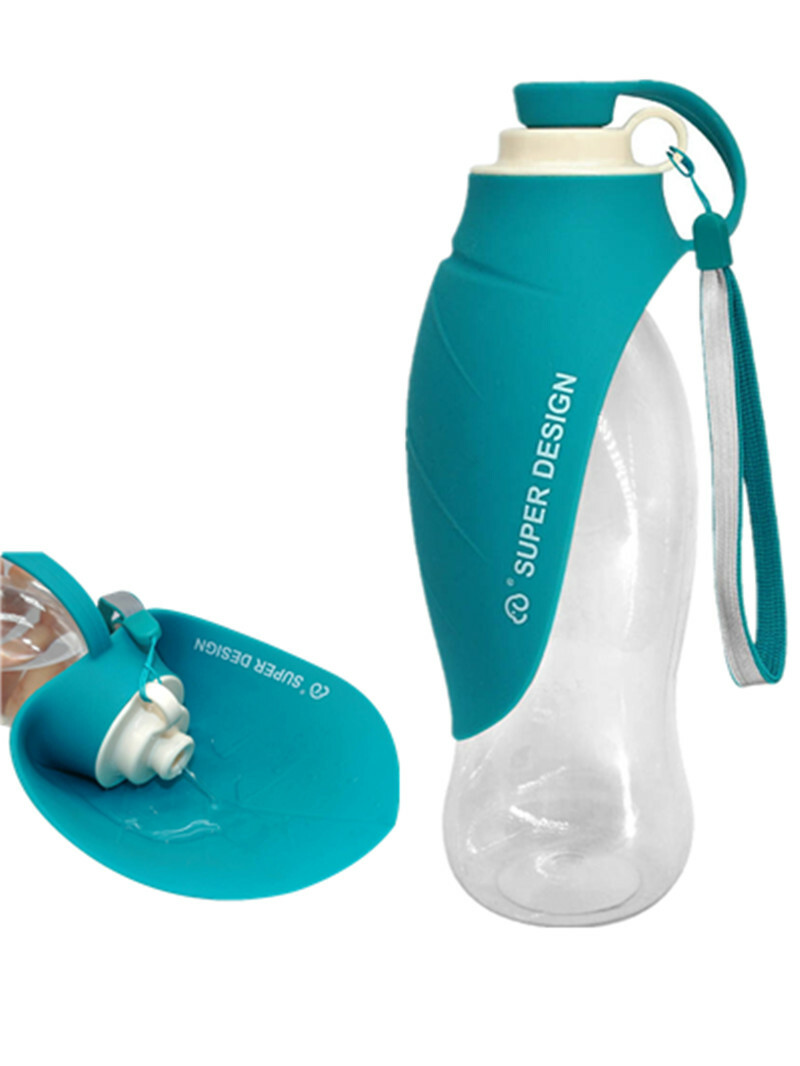 ML sportovní přenosná listová pet láhev na vodu pro psa Rozšiřitelná silikonová cestovní lahev pro psy pro štěňata