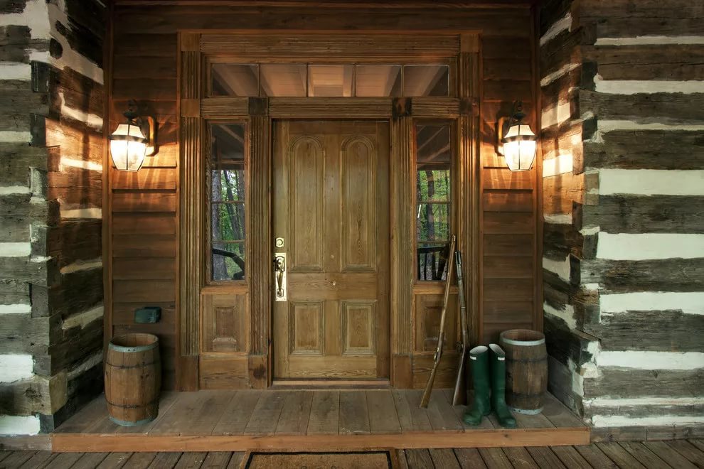 idées de conception de la porte d'entrée en bois