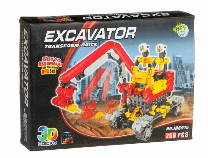 Celtniecības komplekts Dragon Toys Stripe Excavator JH6915 (250 gab.)