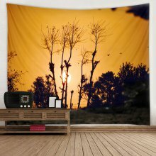 Fantastický tapisérie s krajkovým vzorem při východu slunce